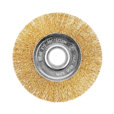 MTX Angle Grinder Brush, Seating 22.2mm, Flat, Brass Coated Twisted Wire (125mm)