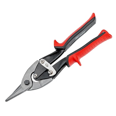 MTX Straight-Cut Tin Snips For Thin Metal with Rubber-Coated Handles