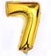 Italo Number 7 Foil Balloon, 16-Inch Size, Gold