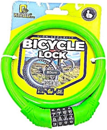 AL ARQAM Multi Use Lock For Bike, Cycle, Helmet, Luggage with 4 Digit Resettable Cable Lock (MULTICOLOR)
