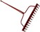 AL ARQAM Garden Rake Full Metal Heavy Duty Red