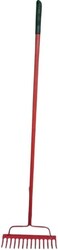 AL ARQAM Garden Rake Full Metal Heavy Duty Red