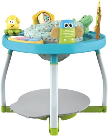 Yaya Duck Babylove 5-in-1 Baby Bouncing Chair &amp; Activity Center &ndash; 360&deg; Swivel Jumper, Toddler Play Table, and Musical Bassinet with Safety Certified Design for Ages 4 Months+