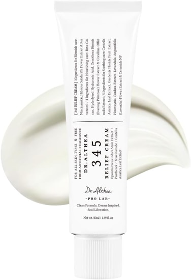 Dr.Althea 345 Relief Cream, Daily Face Moisturizer, Blemish Relief Care, Soothing Recovery &amp; Moisture, Korean Vegan Skin Care for All Skin Types, 50ml (Pack of 1)