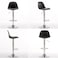 PU Leather Bar Stool,Adjustable Height &amp; Chrome Base,Ideal for Kitchen, Home Bar &amp; Caf&eacute;(Black 1 Pc)