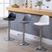 PU Leather Bar Stool,Adjustable Height &amp; Chrome Base,Ideal for Kitchen, Home Bar &amp; Caf&eacute;(Black 1 Pc)