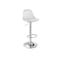 PU Leather Bar Stool,Adjustable Height &amp; Chrome Base,Ideal for Kitchen, Home Bar &amp; Caf&eacute;(White 1 Pc)