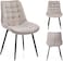Modern Velvet Dining Chair,Black Metal Legs,Comfortable &amp; Stylish Kitchen Chair(Beige)