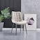 Modern Velvet Dining Chair,Black Metal Legs,Comfortable &amp; Stylish Kitchen Chair(Beige)