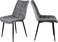 Modern Velvet Dining Chair,Black Metal Legs,Comfortable &amp; Stylish Kitchen Chair(Gray)