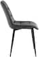 Modern Velvet Dining Chair,Black Metal Legs,Comfortable &amp; Stylish Kitchen Chair(Gray)
