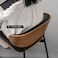 Modern Dining Chair,Soft PU Leather Upholstery &amp; Wooden,Elegant &amp; Comfortable,for Home Restaurant Office(Black)