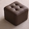 Modern PU Leather Cube Ottoman Stool,Soft Cushioned Footrest,Decorative Pouf for Living Room Bedroom Entryway(Beige)