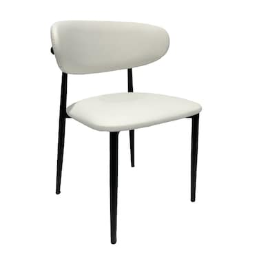 Premium Dining Chair,Artificial Leather Scratch-Resistant Restaurant Chair  Upholstery for Small Apartments Hotels Caf&eacute;s(Off White)