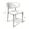 Premium Dining Chair,Artificial Leather Scratch-Resistant Restaurant Chair  Upholstery for Small Apartments Hotels Caf&eacute;s(Off White)