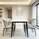 Premium Dining Chair Luxurious Artificial Scratch-Resistant Leather Restaurant Chair Heavy-Duty Metal Frame for Homes Hotels Caf&eacute;s(Light Gray)