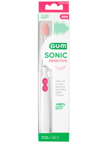 GUM SONIC BATTERY TOOTH BRUSH WHITE