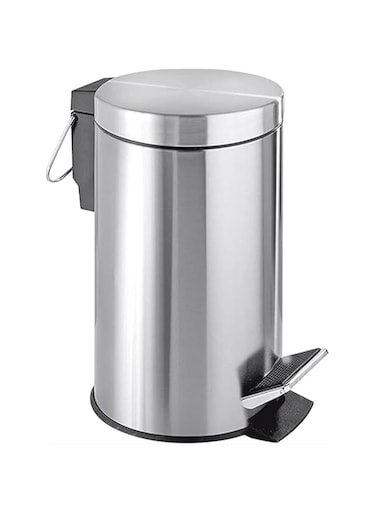 Stainless Steel 3 Liter Pedal bin, Small 3 Liter Pedal Bin, Bathroom Pedal Bin, Office Pedal Bin Round Shape, Color Silver
