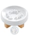 DDMOMMY Ceramic Cat Dog Feeder, Slow Feed Bowl with Stand, 2.5'' High, 5.2'' Wide, Whisker Friendly, Easy to Clean, for Cats and Small Dogs