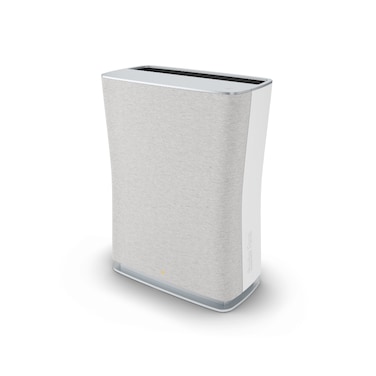 Swiss Design Air Purifier Roger Little, Dual Filter Activated Carbon + HEPA12, Built-in IAQ &amp; Gas Sensors, Textile Pre-Filter, Up to 33 m&sup2;, White 2 Year Warranty by Manufacturer+ Local Support