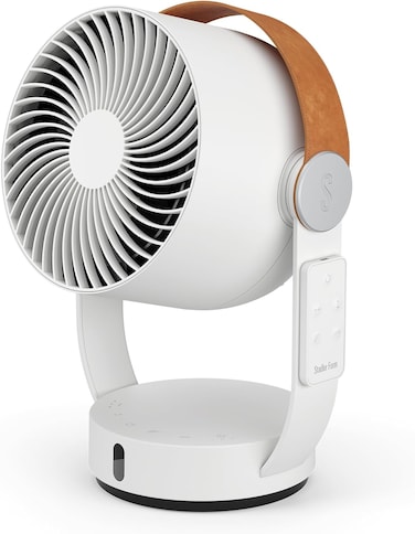 Swiss Design Fans Leo 3D Air Circulator Fan with Horizontal and Vertical Swivel Function Large Range up to 8m White with Remote Control 2 Years Warranty + Local Support