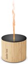 Swiss Design Aroma Diffuser Nora with Bamboo Housing and Aluminium Lid for Indoor and Outdoor Use, Emits Essential Oils and Enchanting with Flame Effect Wireless up to 7 Hours