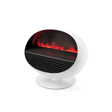 Stadler Form Erik Fan Heater Aroma Diffuser &amp; Electric Fireplace 3-in-1 Swiss Design Fireplace Effect 4 Colours Led Remote Control Efficient Temperature Control White 2 Years Warranty + Local Support