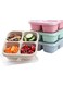 Pack Snack Containers, Divided Bento Snack Box, 4 Compartments Reusable Meal Prep Lunch Containers for Kids Adults, Food Storage Containers for School Work Travel