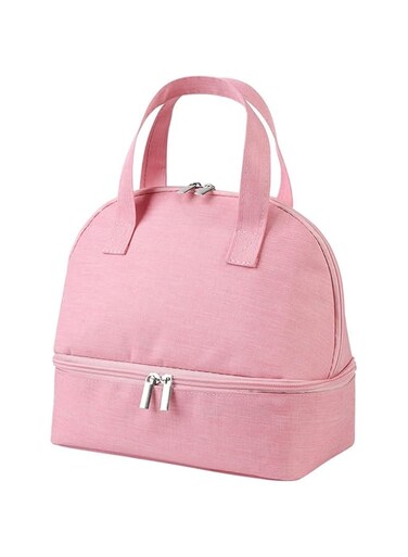 NALACAL Insulated Lunch Bag for Women, Men, and Kids - Double Layer Waterproof Lunch Box Tote, Large Capacity for Work, School, Travel, and Outdoor Picnic (Pink)