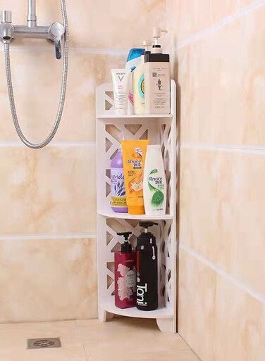 Bathroom Stand Corner Shelf Bathroom Storage Organizer White