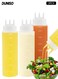 3 Pack 650ml Plastic Squeeze Condiment Bottles, 3 Holes Clear Sauce Dispensers for Syrup, Ketchup ,Dressing Oil and Honey,Leak proof and Portable