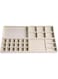 Erweicet 1 Set Beige Stackable Jewelry Trays Organizer, Jewelry Holder Tray Storage Box for Earring Necklace Bracelet Ring