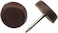 AL ARQAM 16mm Brown Nylon Slider Glides - 100pcs Chair, Table &amp; Sofa Leg Protector Pads with Plastic Glide Nails