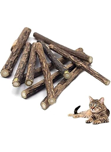 shangpin 5pcs Cat Catnip Sticks, Cat Toys CatsToys Natural Matatabi Silvervine Pet Dental Care Molar Tools Playfully Help with Bad Breath and Tartar Kitten Cat Natural Catnip Chew Toy