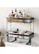 COVAODQ Over The Toilet Storage 2 Tier Bathroom Organizer Shelves Multifunctional over toilet bathroom organizer, No Drilling with Wall Mounting Space Saver
