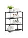 OLYREO Shoe Rack, Stackable Small Shoe Rack 4 Tier, Footware Storage, Slim Shoe Rack Storage Organizer, Black Shoe Stand for Hallway, Bedroom,Quick Assembly (All Black, 4 Tier)