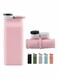 Collapsible Water Bottle BPA Free - Foldable Water Bottle for Travel Sports Bottles with Triple Leak Proof Lightweight 20oz, Pink