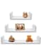 Greenco Set Of 3 Floating U Shelves, White Finish