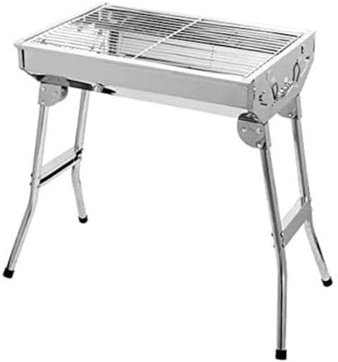 Portable Stainless Steel Charcoal Grill - Folding BBQ Grill for Outdoor Camping, Lightweight and Premium Barbecue Experience for Travel and Wild Adventures