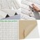 PE foam 3D wall tile pattern self-adhesive anti-collision waterproof wall sticker (70x77cm) (Bundle of 10pcs white)
