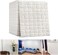 PE foam 3D wall tile pattern self-adhesive anti-collision waterproof wall sticker (70x77cm) (Bundle of 10pcs white)