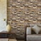 3D Self Adhesive Wall Paper Brick Stone Sticker for Bedroom Livingroom 45 x 300centimeter