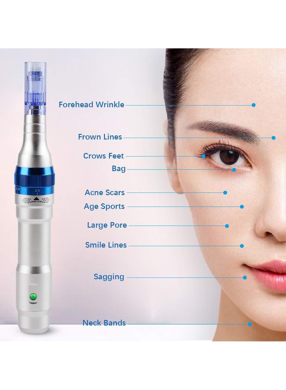 Acne Scars Dermapen Needles Missicee Electric Derma Pen For