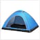 Portable Automatic Pop Up Outdoor Camping Tent Blue 3-4 People
