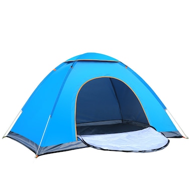 Portable Automatic Pop Up Outdoor Camping Tent Blue 3-4 People