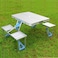 Aluminum Alloy Folding Picnic Table, 4-Seat Chair Without Assembly, Lightweight Dining Table, Picnic Party Camping Table