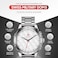 Swiss Military DOM5 Smartwatch 1.43" AMOLED, Bluetooth Calling, Multi Language, Health &amp; Sports Tracking, Wireless Charging, 7 Days Battery, IP68, iOS/Android Compatible,Silver Frame with Steel Strap