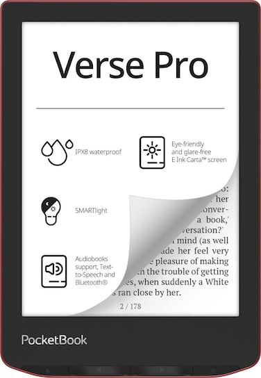 PocketBook Verse Pro 6-Inch E-Ink E-Reader HD Touchscreen (International Version)