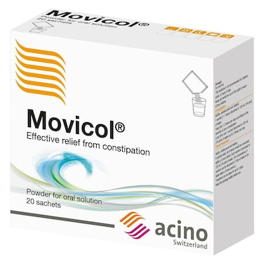 Movicol Adult Powder Sachets For Constipation Relief 13.8g, Pack of 20&rsquo;s