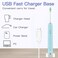 MIKLIFE Sonic Electric Toothbrush 5 Modes Rechargeable Power Smart Toothbrush Cleaner With 3 Brush Heads For Adults

